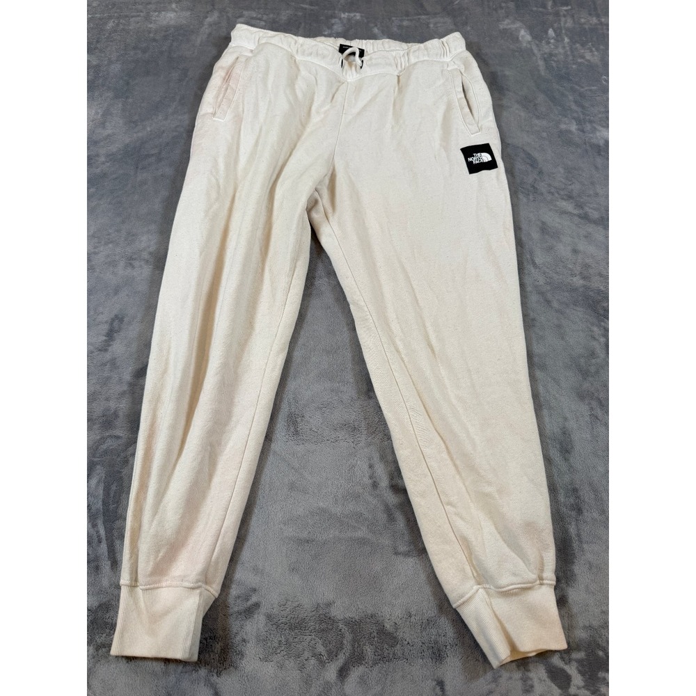 The North Face Women's Activewear Jogger Pants Size L/G Cream Drawstring Cuffed